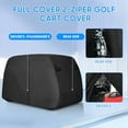 thumbnail image 4 of Golf Cart Cover 4 Passenger Heavy Duty, 420D Waterproof Golf Cart Accessories Extended Roof Compatible with EZ GO  Yamaha Golf Carts, Outdoor Dustproof 4 Seat  Cover,Black, 4 of 7