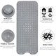 thumbnail image 4 of Alfombrilla de baño extralarga, lavable a máquina, antideslizante, para ducha, bañera, alfombrilla de baño con ventosa (40 x 100 cm, gris), 4 of 5
