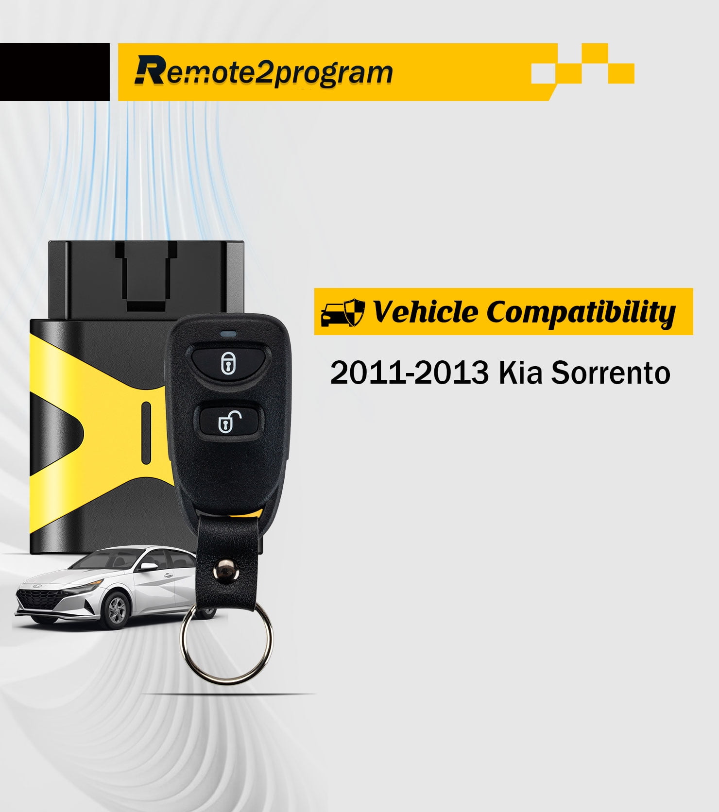 DIY Car Remote Programmer OBD Tool and Keyless Entry Remote Replacement for 2011-2013 Kia Sorrento with FCC: PINHA-T036