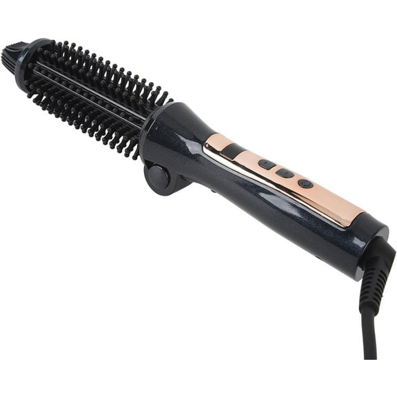 Temperature Control Mini Hair Curler Curling Iron Brush, Foldable Portable Hot Curler Brush, Electric Curler, Heat Styling Brush with Anti-Scald Comb Teeth for Hair Styling
