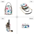thumbnail image 3 of FORMRS Crossbody Bag for Women Quilted Travel Shoulder Cell Phone Purse with Chain Strap Handbag, Green Retro Triangles, 3 of 7