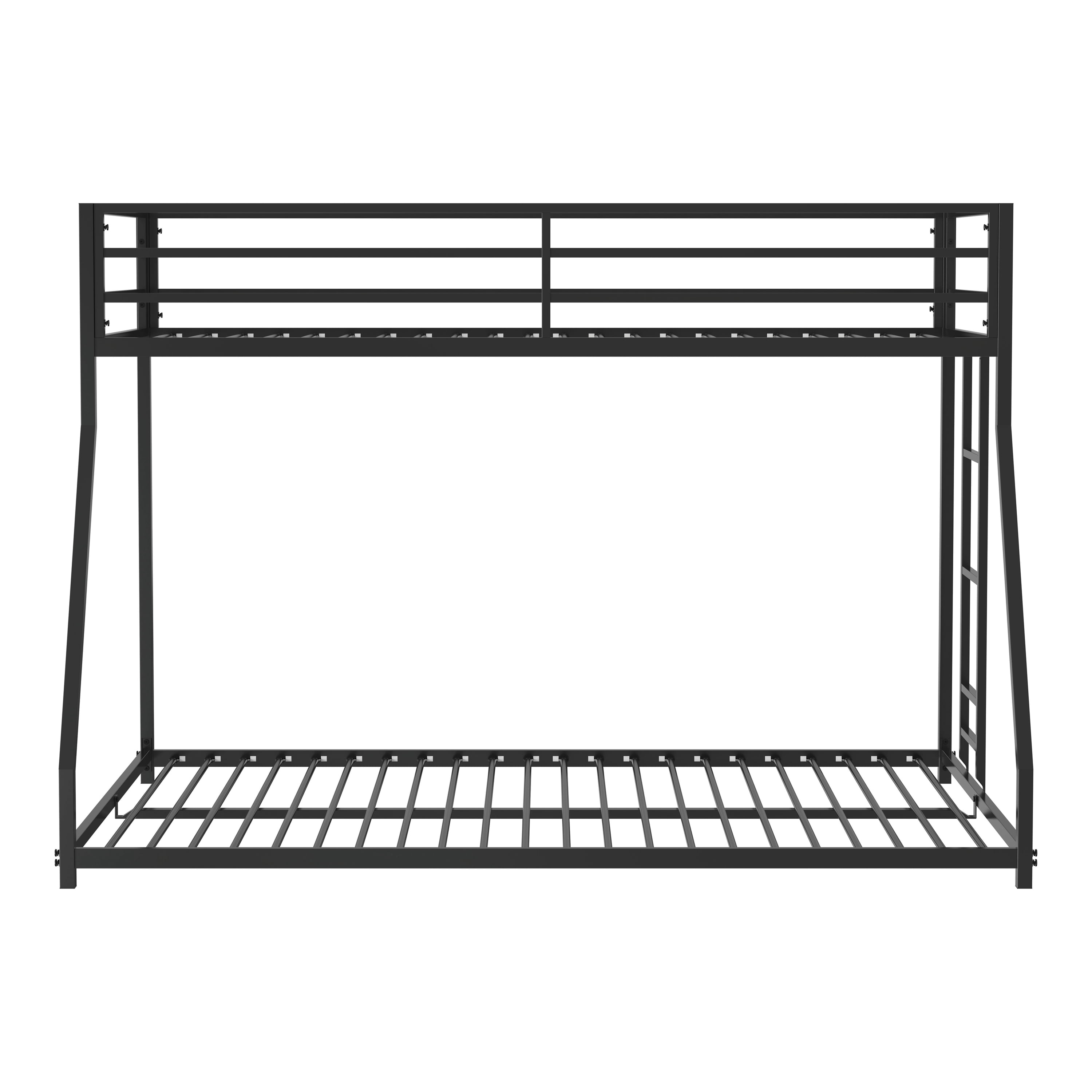 Furniture of America Franz Kids Twin Over Full Metal Mattress Ready Bunk Bed, Black