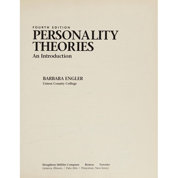 Pre-Owned Personality Theories: An Introduction Paperback