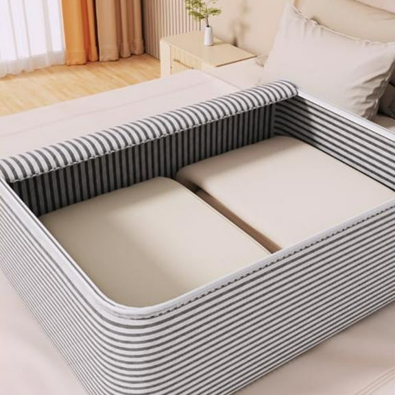 kladzum Heavy Duty Storage Bins with Lids, Large Storage Bags Reinforced Handles Moving Bags, Movable Closet Organizers and Storage Double Zipper Storage Bag for Home Space Saving