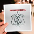 thumbnail image 7 of 3drose, Best Friends Forever Quote with Line Drawing of Two Women, 6 Greeting Cards with Envelopes, 7 of 7