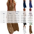 thumbnail image 3 of Purcolt Women's Sleeveless Halter Neck Jumpsuits One Piece Wide Leg Long Pants Romper Zipper Front Pleated Beach Vacation Outfits with Pockets, 3 of 7