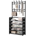 thumbnail image 7 of Cacagoo 5-Tier 69' Tier Dust-Proof Freestanding Shoe Rack, Space-Saving Organizer for Entryway, Closet, Bedroom - Black, 7 of 7