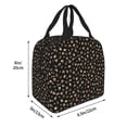 thumbnail image 2 of KLL Flower Pattern On Black Print Insulated Lunch Bag Women, Reusable Cute Tote Lunch Box for Adult & Men, Leakproof Cooler Lunch Bags for Work Office Travel Picnic, 2 of 5