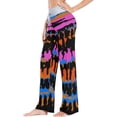 thumbnail image 2 of Women's Striped Ethnic Pajama Pants, Casual Pajama Bottoms Lounge Pants Wide Leg, 2 of 7