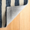 thumbnail image 3 of Dash & Albert Silas Stripe Hand Micro Hooked Wool Rug, 3' x 5', Navy, 3 of 8