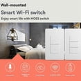 thumbnail image 4 of Tuya WiFi Smart Light Switch Need Neutral Wire 110-250V US Push Button Light for Alexa Home Smart Life 3 Gang, 4 of 5