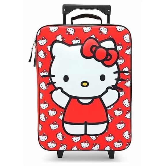 Fast Forward Hello Kitty 16" Soft Luggage - Cute & Durable Carry-On Suitcase for Travel 16X12X5