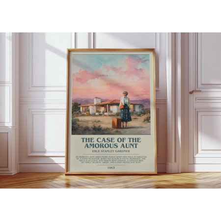 The Case of the Amorous Aunt by Erle Stanley Gardner Modern Book Print Poster Mystery Literary Art Reader Gift Bookshelf Decor UNFRAMED