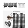 thumbnail image 6 of Tie Up Valance Curtain for Kitchen, American Western Country Style Rod Pocket Short Curtains Adjustable Tie-Up Shade Valances, Black Stars Buffalo Lattice Window Treatment for Bathroom Living Room Bedroom, 6 of 7
