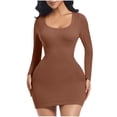 thumbnail image 2 of Timegard Combinaison une Pièce pour Femmes Col Carré Manches Longues Jupes Combinaison Ajustée Confortable, 2 of 6
