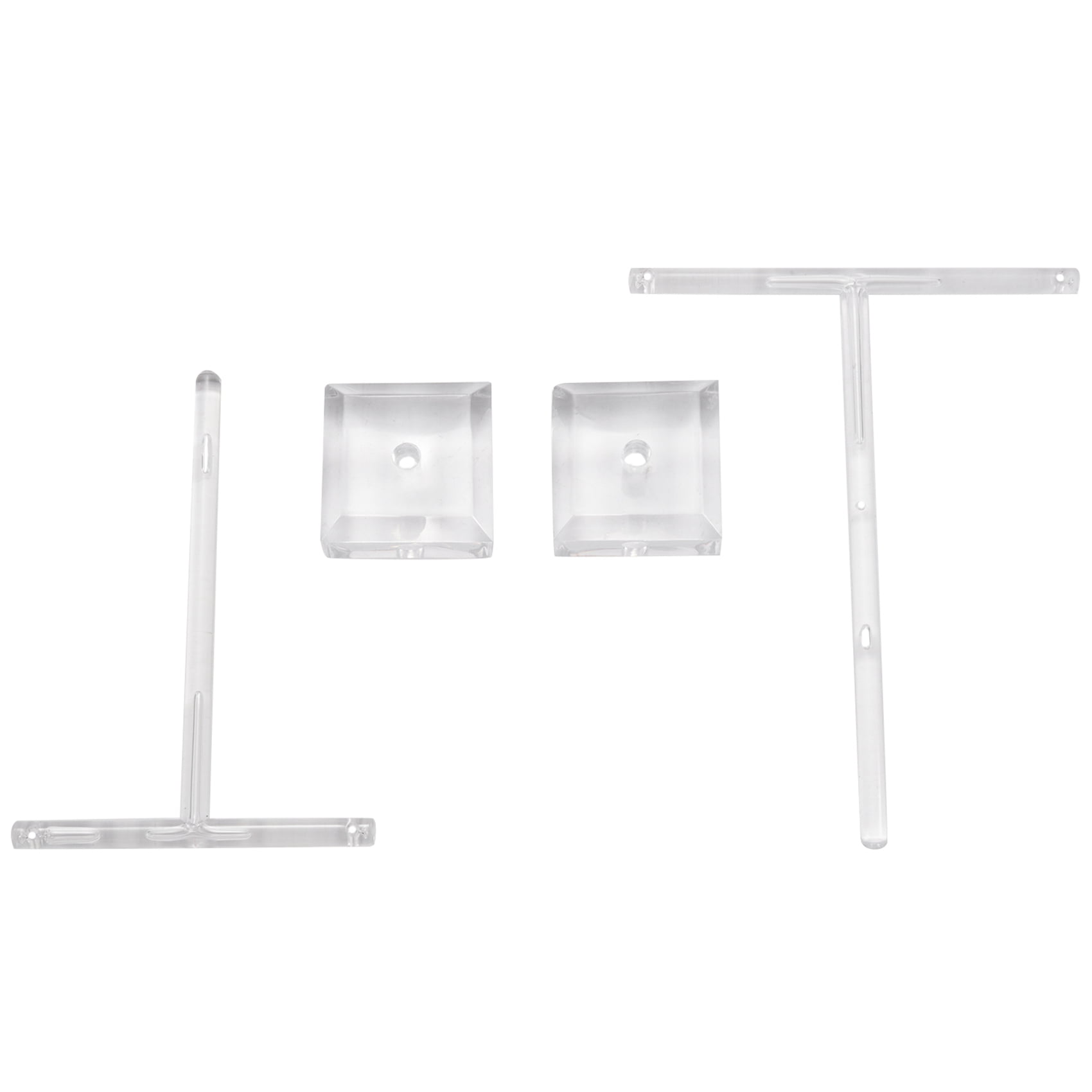 Acrylic Earrings Jewelry Display Rack Stand Organizer Holder Case Necklace Bouches Ornament Hanger T-Bar 2Pcs/Set White