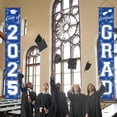 thumbnail image 3 of Graduation Party Decorations Class of 2025 Porch Sign Graduation Congrats Welcome Graduation Banners Door Hanging for High School College Graduation Party, 3 of 6