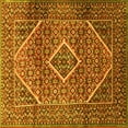 thumbnail image 1 of Ahgly Company Machine Washable Indoor Square Persian Yellow Traditional Area Rugs, 5' Square, 1 of 4