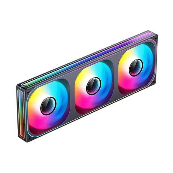 Advanced 120 240 360 Single Frame Fan 3 x 120mm RGBs Fan High Statics Pressure and Airflows Design