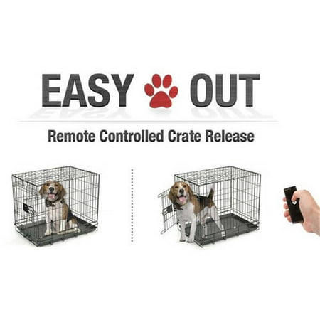 EasyOut Remote Pet Cage Door Opener Single Latch, Black