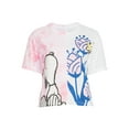 thumbnail image 5 of Snoopy Juniors’ Graphic Split Skimmer T-Shirt, 5 of 5