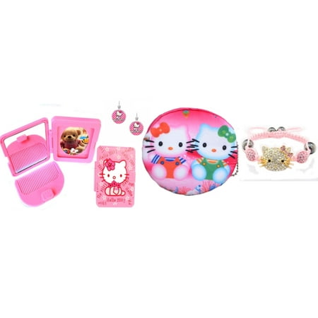 Rowena J Kitty Handmade Crystal Bracelet Coin Purse Mirror And Handmade Crystal Bracelet Coin Purse