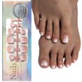 thumbnail image 4 of EIGTHTAIL Delicate French Toe Nail Designs Press on Toenails Perfect for Home and Office, 4 of 19