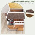 thumbnail image 5 of Uforic Two Story Outdoor Cat House, Cat Shelter Weatherproof Wooden Cat House with Balcony - Brown, 5 of 10