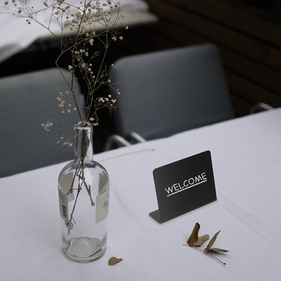 UPOUART 12Ud Pizarras Pequeñas Negras De Escritorio Para Notas Y Etiquetas En Buffet Y Restaurante