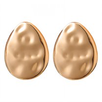 DESIGNICE Statement Earrings for Women,Metal Plated Lava Folds Gold Chunky Earrings for Women,Statement Earrings Fashion Jewelry Gift for Her,Style5