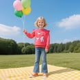 thumbnail image 6 of Gubotare Toddler Sweatshirts for Girls Girls Sweatshirts Toddler Baby Girls Shirt Pullover Teen Girls Crop Sweatshirts 1T 2T (Hot Pink,1-2 Years), 6 of 9