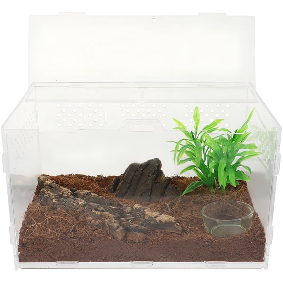 LAMIRO Transparent Terrarium Reptile Tank Snake Cage Animal Small Playpen Lizard Spider Tarantula Enclosure