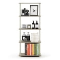 thumbnail image 5 of Furinno Rata 5-Tier Industrial Multipurpose Flat Base Bookshelf, Bookcase with Metal Frame, Wide, French Oak Grey, 5 of 5