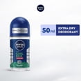 thumbnail image 3 of 3 Pack - Nivea Men Extra Dry Cool Kick Freezy Green Roll-On Deodorant, Intense Cooling Sensation, Crisp Fresh Fragrance for Active Lifestyles, 50ml, 3 of 3