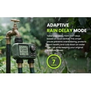 SoilDrops Dual Outlet Hose Timer — 2-Zone Programmable Sprinkler Timer with LCD Rain Delay