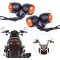 thumbnail image 4 of Indicadores de motocicleta Retro intermitentes intermitentes universales (1 par, negro) JAMW Sencillez, 4 of 4