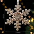 thumbnail image 3 of WMGHA Christmas Glitter Snowflake Ornaments Plastic Snowflakes Ornaments-Xmas Tree Hanging Decorations for Xmas Tree Gift for Holiday and Party,4.7-inch (Snowflake, Champagne Gold), 3 of 5