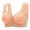 Khaki, variant on HOWPAY Front Closure Bras for Women No Underwire Supportive Wireless Full Coverage Push up Snap Closing Bralettes Comfortable Soft T-Shirt Bra Beige 36