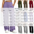 thumbnail image 4 of Sweatpants for Women Ihhxva High Waist with Pockets Elastic Casual Jogger Pants Cozy Lined Baggy Loungewear Workout Running Yoga Streetwear S-2XL, 4 of 8