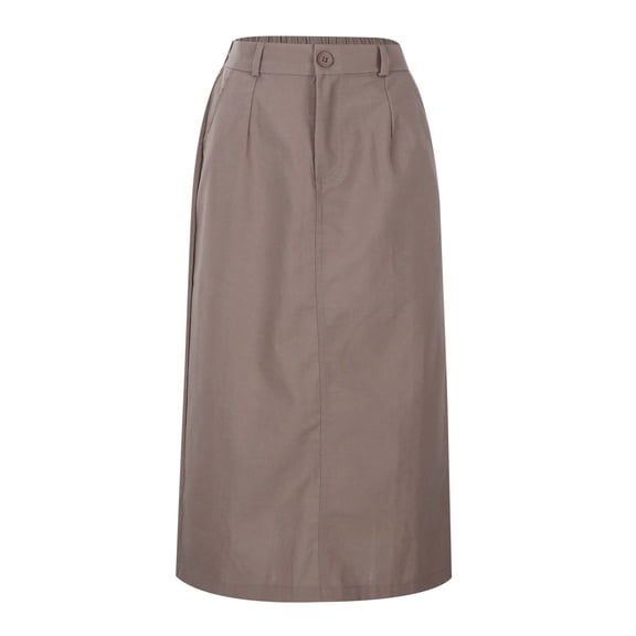 Women's And Linen Skirt Spring And Summer A Line Midi Skirt With Pockets Raffia Table Skirt Hoop Skirt Petticoat High Waist Skirts for Women Alt Skirt Pleated Skirts for Women Scrub Skirt Denim Skirt