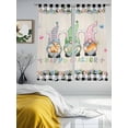 thumbnail image 3 of Easter Sheer Curtains 72 Inch Length 2 Panels for Living Room, Vintage Farmhouse Gnomes Bunny Colorful Eggs Flower Voile Kitchen Curtain Set, Luxury Privacy Drapes Window Treatment for Bedroom, 3 of 7