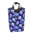 thumbnail image 2 of KLL flower starry sky Skull Laundry Hamper,Large Canvas Fabric Lightweight Storage Basket Toy Organizer Dirty Clothes Collapsible Waterproof, 2 of 6