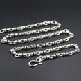 thumbnail image 5 of K-KED Sterling Silver Chain 925 Men Necklace Vintage Delicate Jewelry 5mm Yubbao Chain 22inchL, 5 of 5