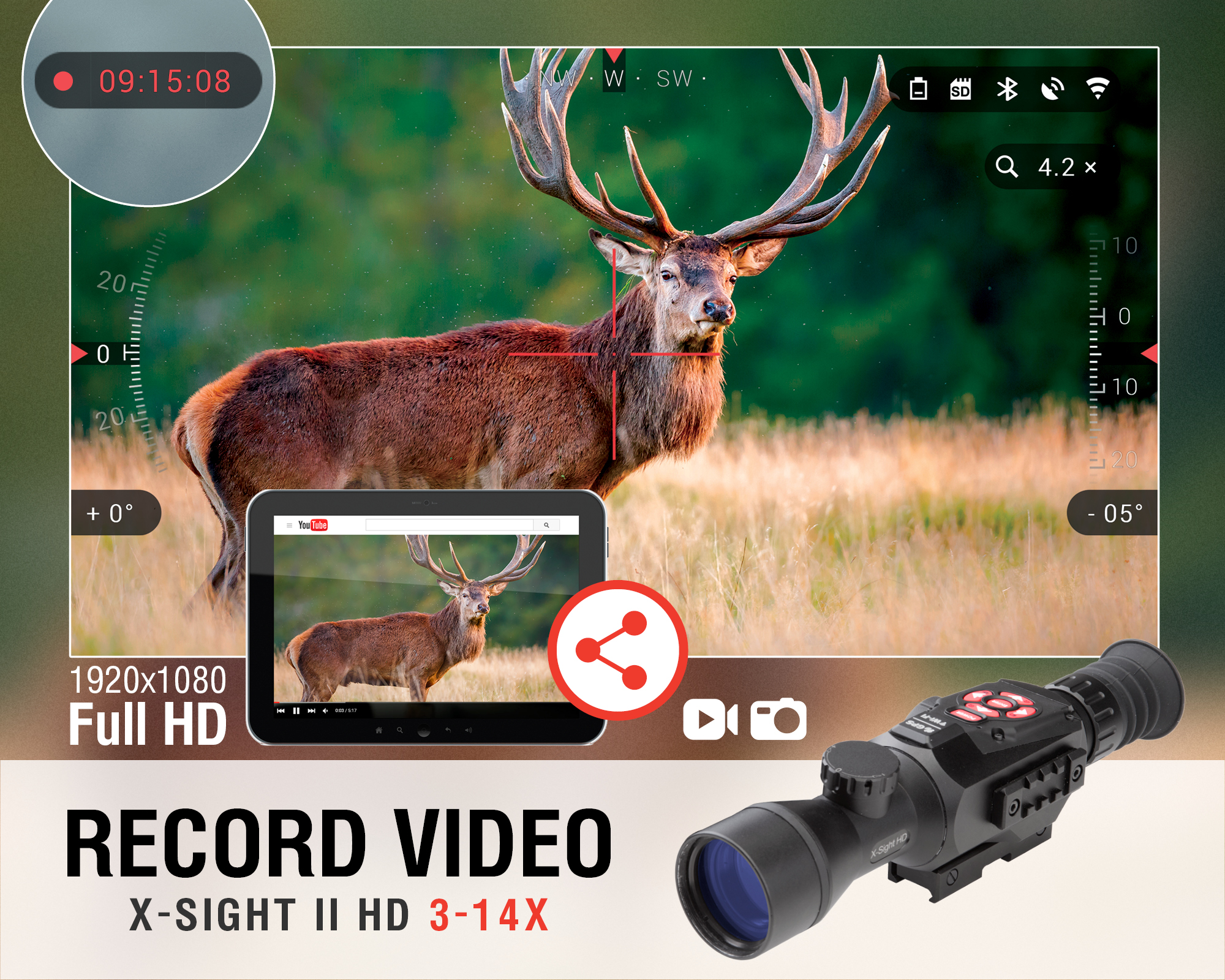 Restored Premium ATN X-Sight II Smart HD Optics 5-20x (Refurbished)