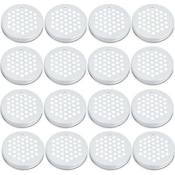 16pcs Mason Flower Jar Insert Lid Plants Organizer Frog Lids Pattern Glass Bottle Covers for Regular Mouth Mason Canning Jars Fixed Tools Home Office 67mm