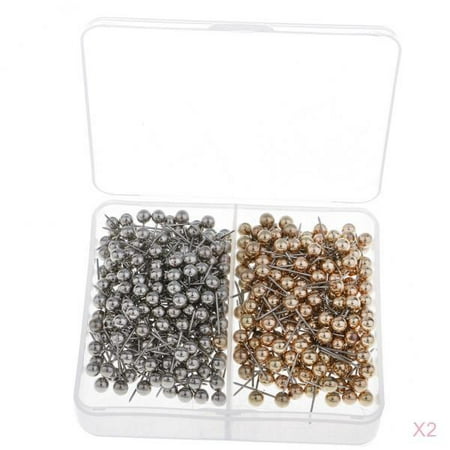 800 Push Pins Beads Heads Pins with Box for Cork Boards | Walmart Canada