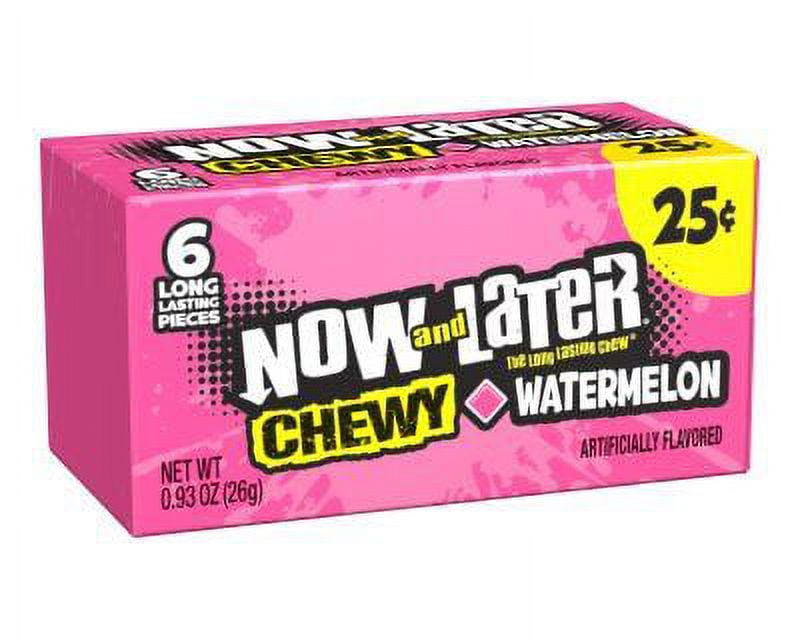 Now and Later, Strawberry Chewy Candy, 0.93oz (Box of 24)