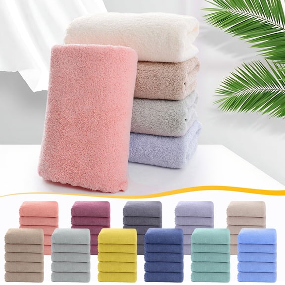 Nkmbld 5 Pack Microfiber Face Towels, Highly Absorbent Quick Dry Bath Towels Multipurpose Thickened Wash Cloth for Bathroom, Hotel and Kitchen