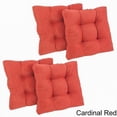 thumbnail image 3 of 19-inch Squared Microsuede Tufted Dining Chair Cushion (Set of Four) - Hunter Green, 3 of 7
