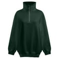 thumbnail image 5 of SUYOLL Women Hooded Sweatshirt Casual Stand Collar Loose Fit Zip Up Jacket Daily Wear Vacation Fall Winter Versatile Comfortable Lightweight Classic Versatile Sweatshirt, 5 of 5